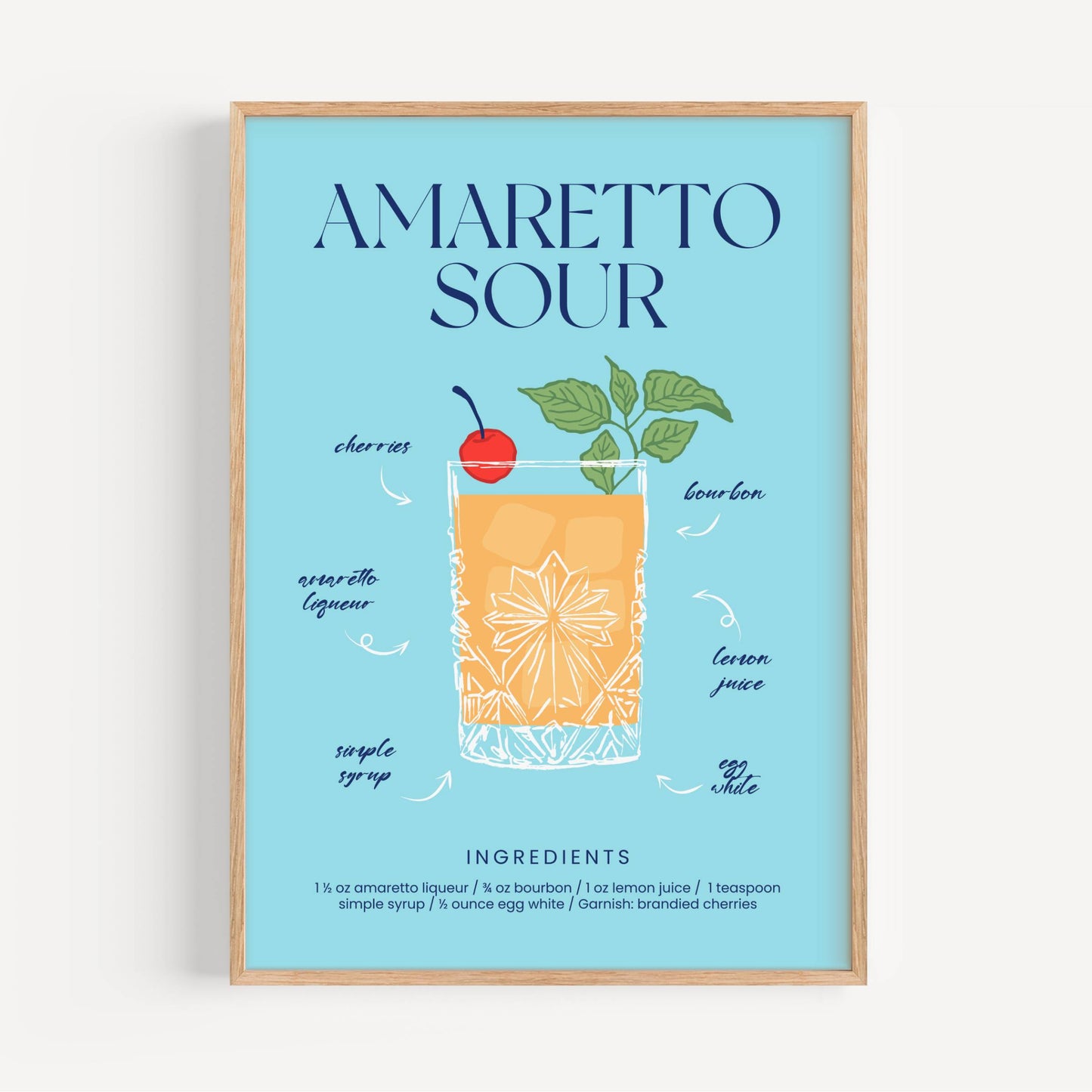 Amaretto Sour Cóctel Receta