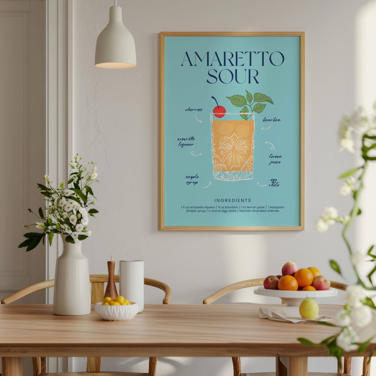 Amaretto Sour Cóctel Receta