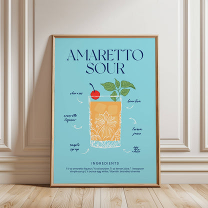 lamina decorativa amaretto receta coctel detalle