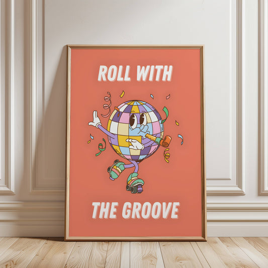 lamina decorativa bola disco colorida ilustracion