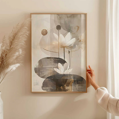 lamina decorativa lirio de agua zen abstracta