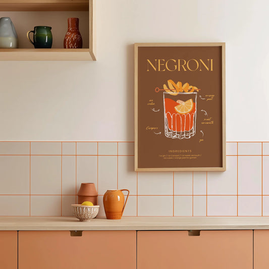 lamina decorativa negroni receta coctel