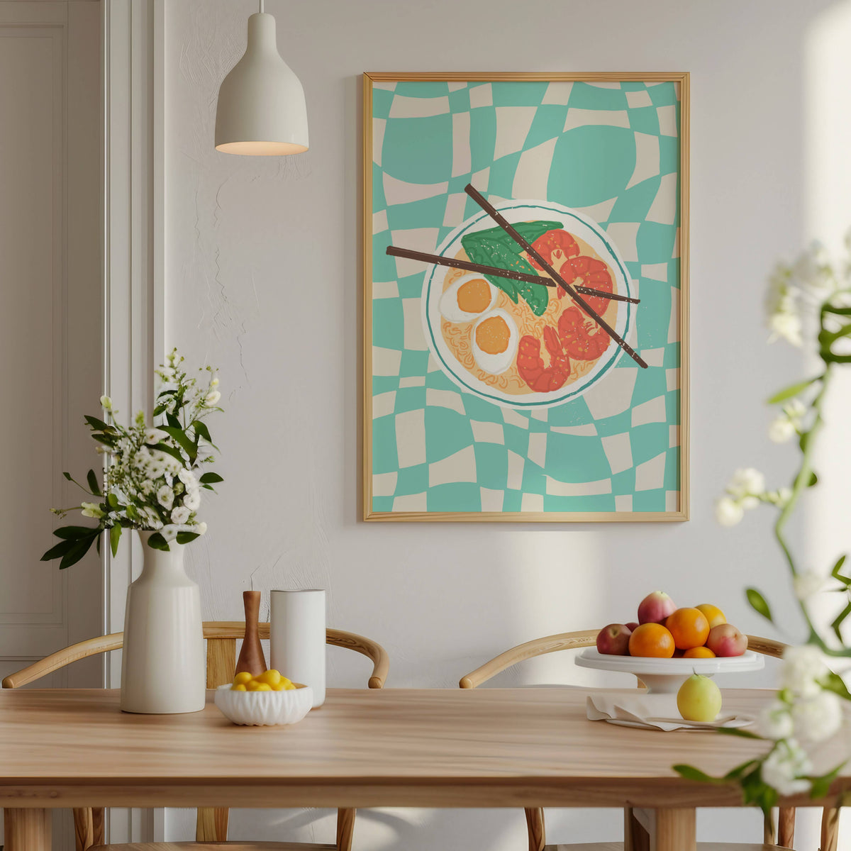 lamina decorativa ramen ilustracion cocina