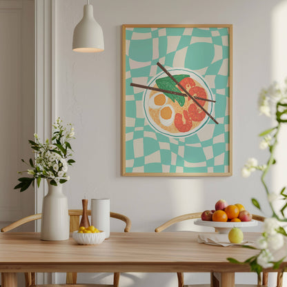lamina decorativa ramen ilustracion cocina